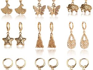Fashion Earrings for Women Trendy Teen Girls Boho Dangle Earring & Pearl Stud Jewelry Set