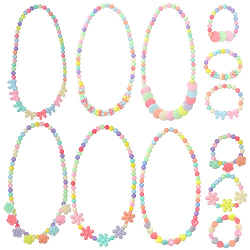 6 Sets Princess Necklace Little Girl Necklace 6 Sets Princess Necklace Little Girl Necklace
