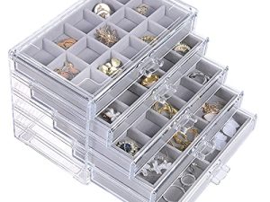 misaya Earring Jewelry Organizer with 5 Drawers