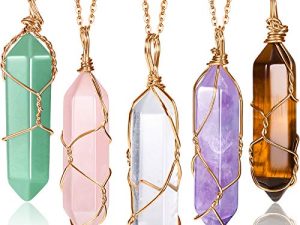 Yaomiao 5 Pieces Crystal Necklaces