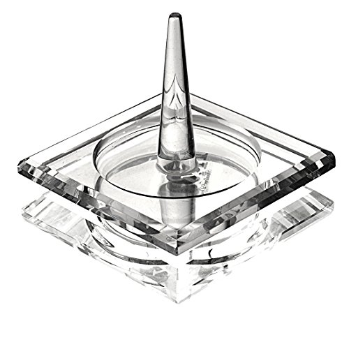 H&D Square Crystal Glass Ring Holder for Jewelry H&D Square Crystal Glass Ring Holder for Jewelry