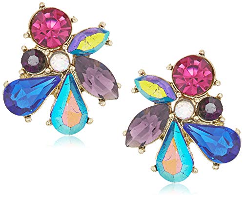 Betsey Johnson Stone Cluster Button Earrings Betsey Johnson Stone Cluster Button Earrings